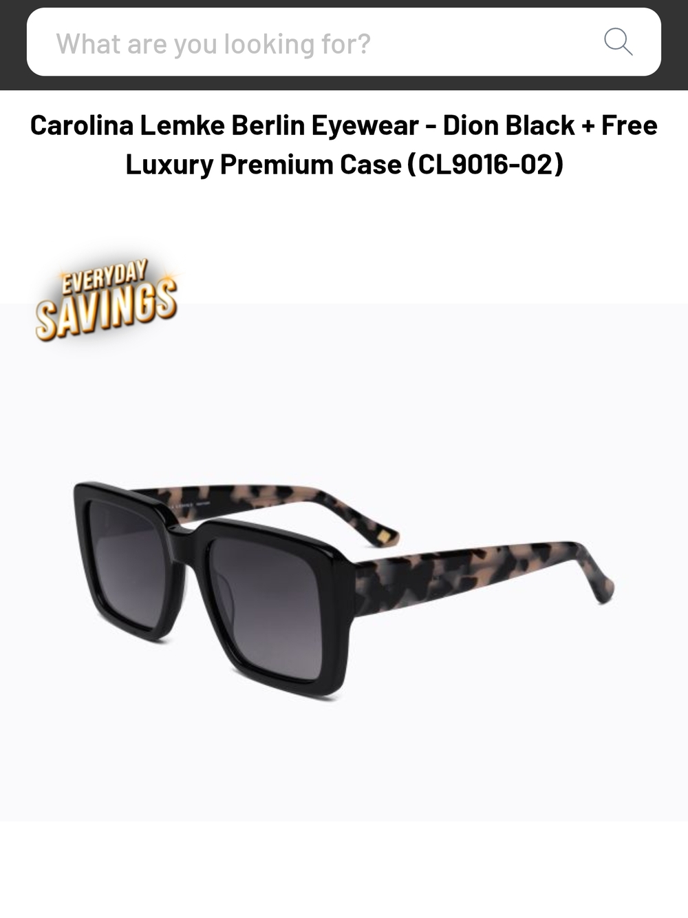 Carolina Lemke Berlin Eyewear - Dion Black (Smoke) + Free Luxury Premium Case